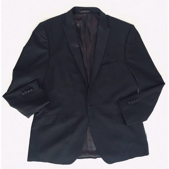 Porto FiloMens 46 Black Suits Sport Jacket Extra Fine Italy Hand Tailored